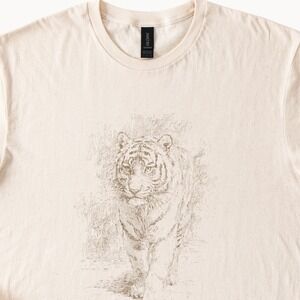 Tiger Sketch Graphic Tee Pen and Ink Wildlife Art
